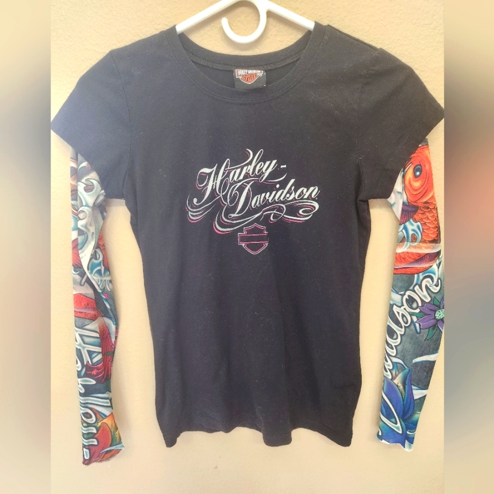 Harley Davidson tattoo sleeve shirt